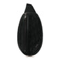 Grained Calfskin Oblique Scarab Sling Bag Black