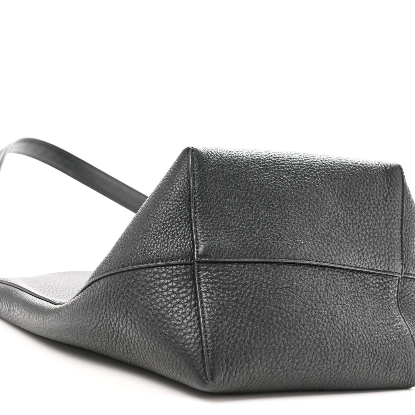 Grained Calfskin Medium N/S Park Tote Black