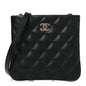 Lambskin Quilted Uniform Crossbody Bag Black