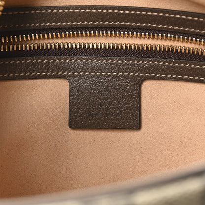 GG Supreme Monogram Web Small Ophidia Shoulder Bag Brown