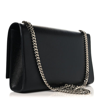 Grain De Poudre Medium Classic Monogram Kate Satchel Black