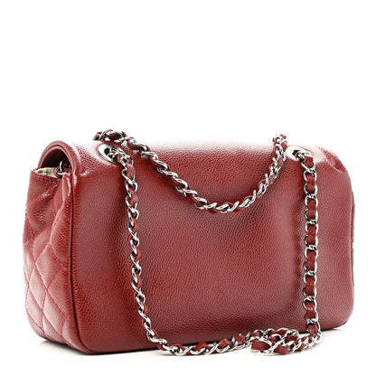 Caviar Medium Timeless CC Flap Dark Red
