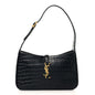 Calfskin Crocodile Embossed Le 5 A 7 Hobo Black