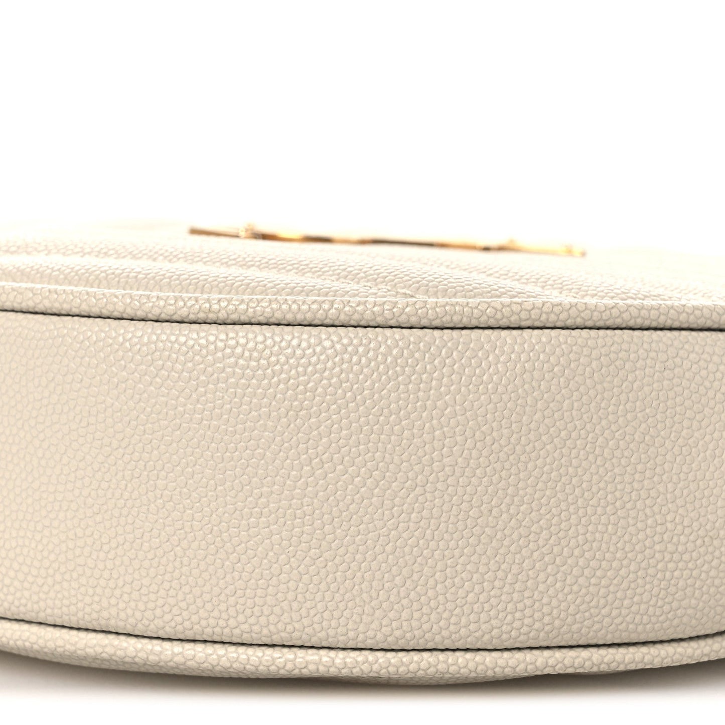 Grain De Poudre Matelasse Chevron Quilted Round Vinyle Camera Bag Crema Soft