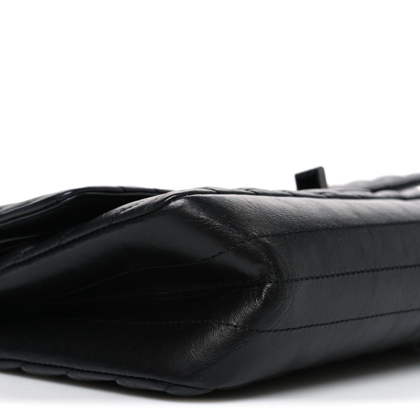 Sheepskin Chevron Quilted 2.55 Reissue 225 Double Flap So Black