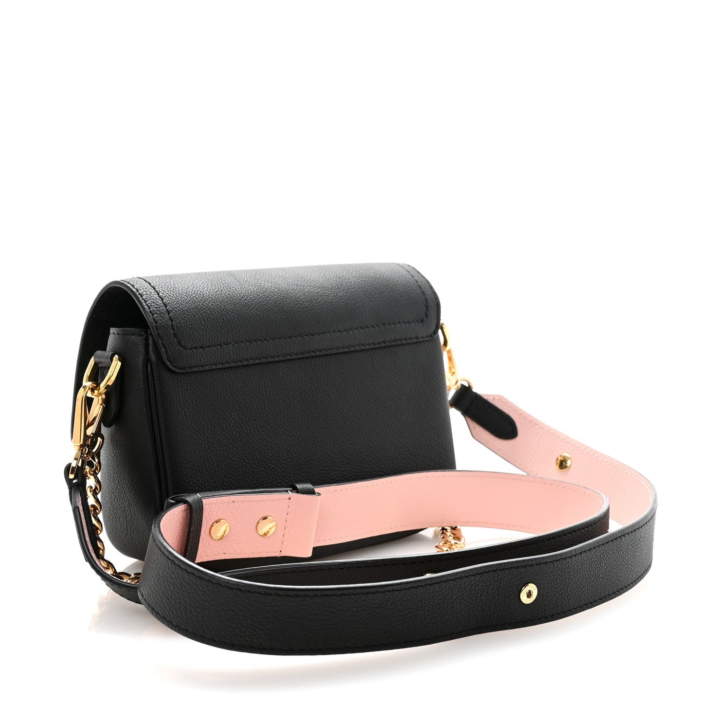 Grained Calfskin Lockme Tender Black