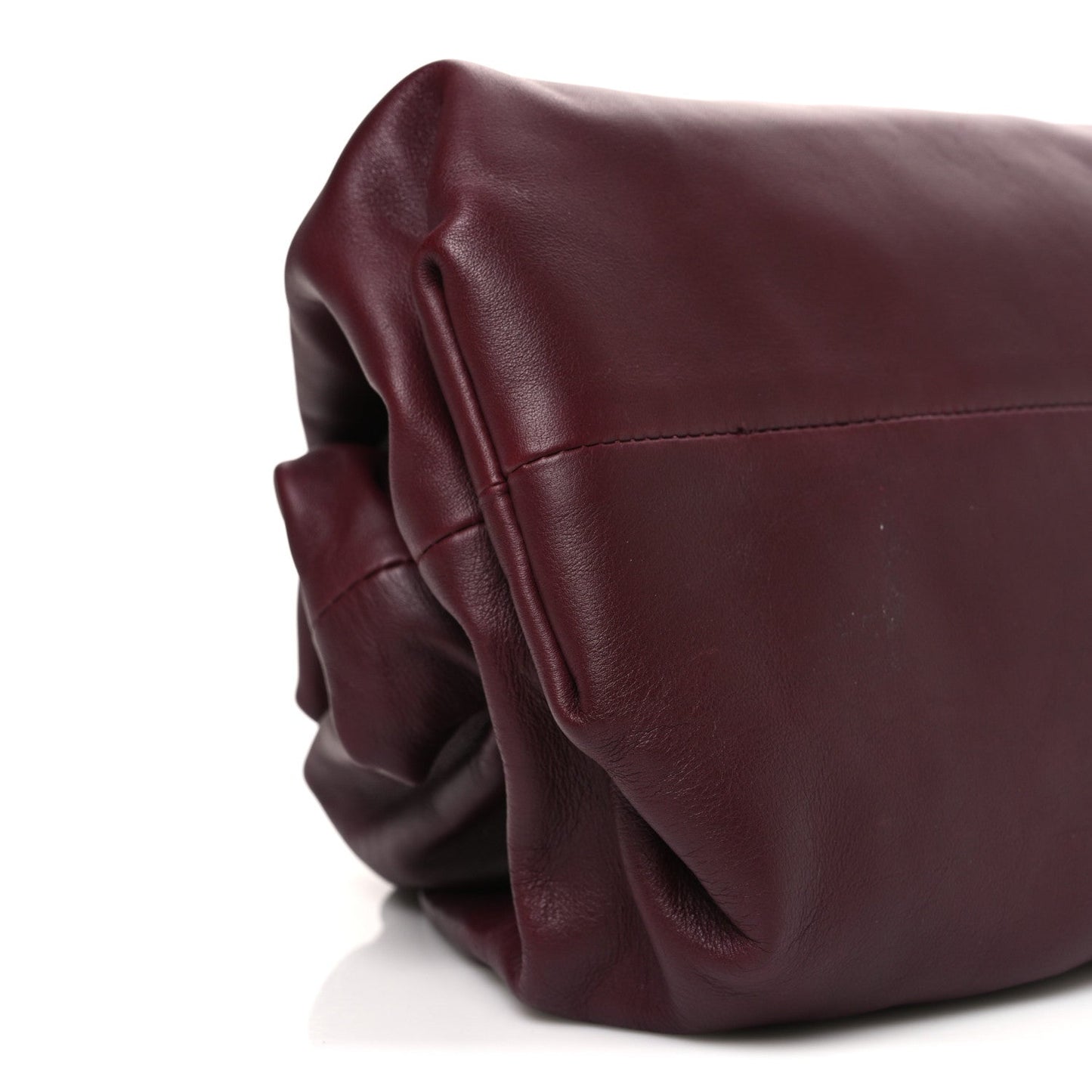 Smooth Butter Calf The Pouch Oversized Clutch Bordeaux
