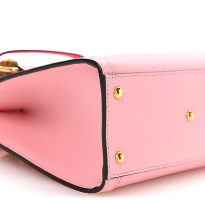 Wonka Grain Calfskin Mini Diana Tote Bag Wild Rose Fuxia Fluo