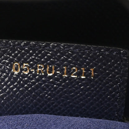 Grained Calfskin Saddle Bag Navy