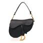 Grained Calfskin Saddle Bag Black