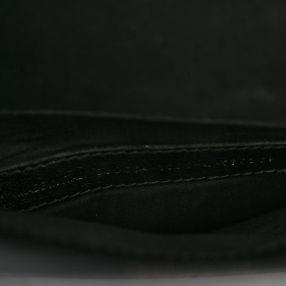 Calfskin Crocodile Embossed Medium Sharp Tote Black