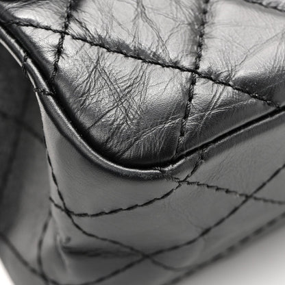 Aged Calfskin Quilted 2.55 Reissue 226 Flap Black