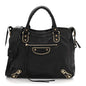 Chevre Gold Metallic Edge Hardware Velo Black