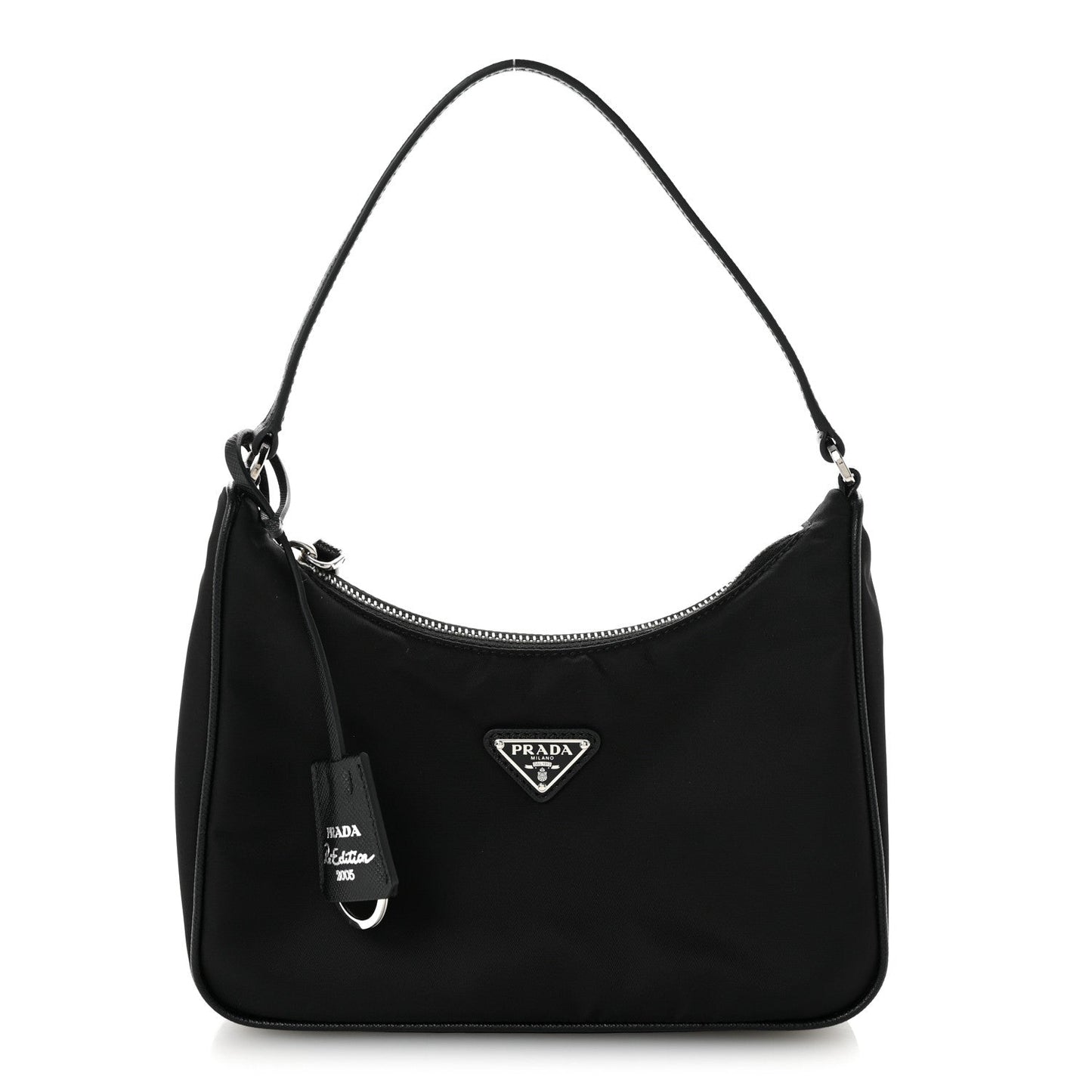 Tessuto Nylon Saffiano Mini Re-Edition 2005 Bag Black
