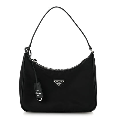 Tessuto Nylon Saffiano Mini Re-Edition 2005 Bag Black