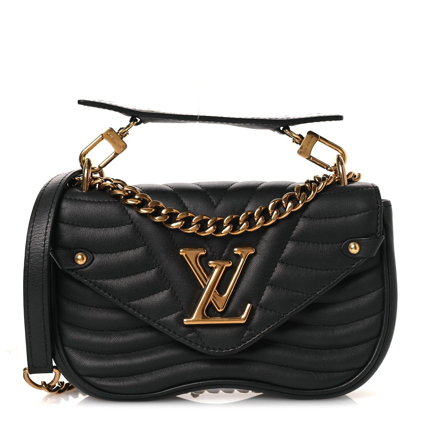 Calfskin New Wave Chain PM Black