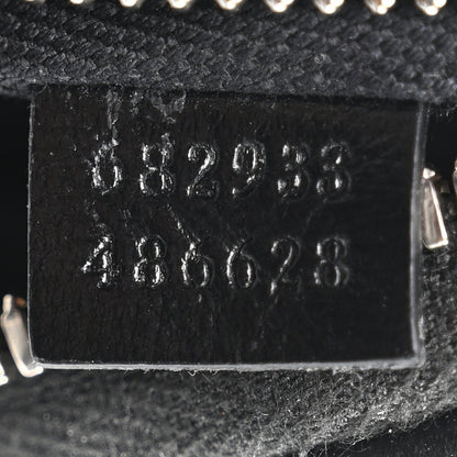 GG Supreme Monogram Textured Calfskin Retro Interlocking G Belt Bag Black