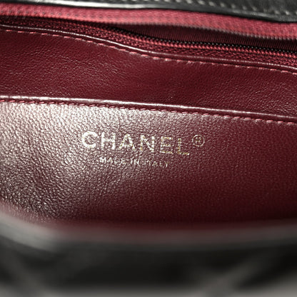 Lambskin Quilted Jumbo Single Flap Black