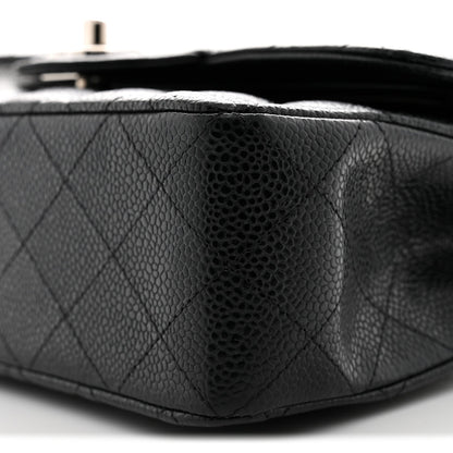 Caviar Quilted Small Double Flap Black