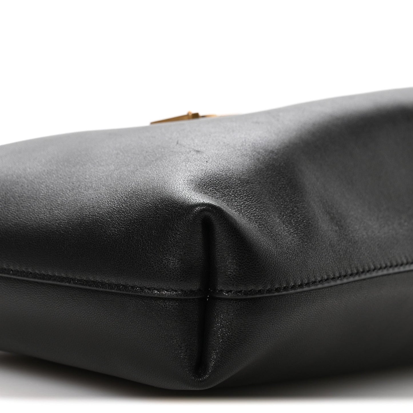 Lambskin Pochon Shoulder Bag Black
