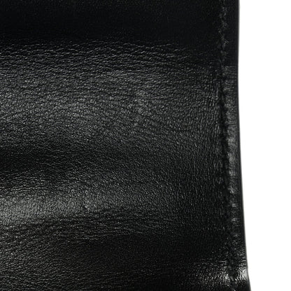 Boarded Dyana Lux Calfskin Web Monochrome Mini Bamboo 1947 Top Handle Bag Black