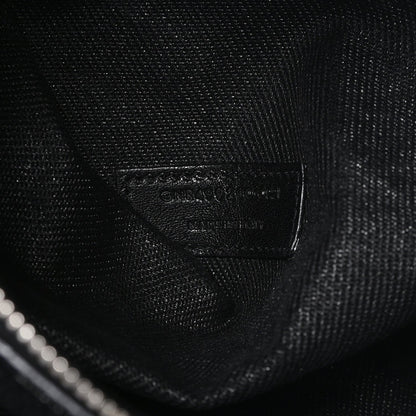 Linen Calfskin Rive Gauche Tote Black