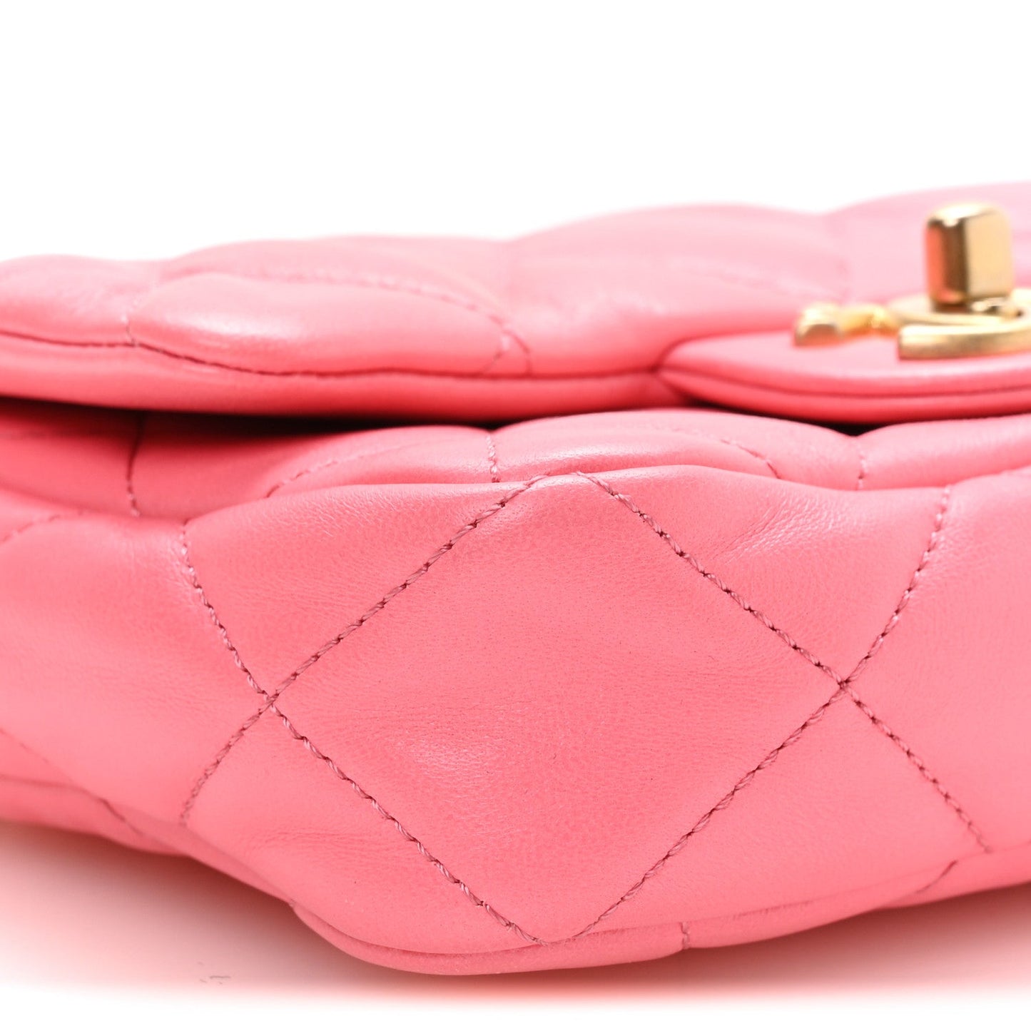 Lambskin Quilted Mini Funky Town Flap Pink