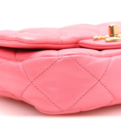 Lambskin Quilted Mini Funky Town Flap Pink