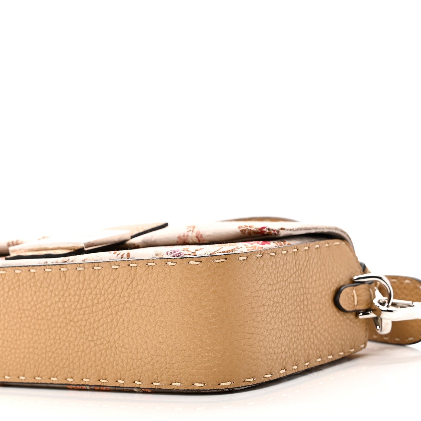 Satin Cuoio Romano Hand In Hand Campania Floral Baguette Multicolor