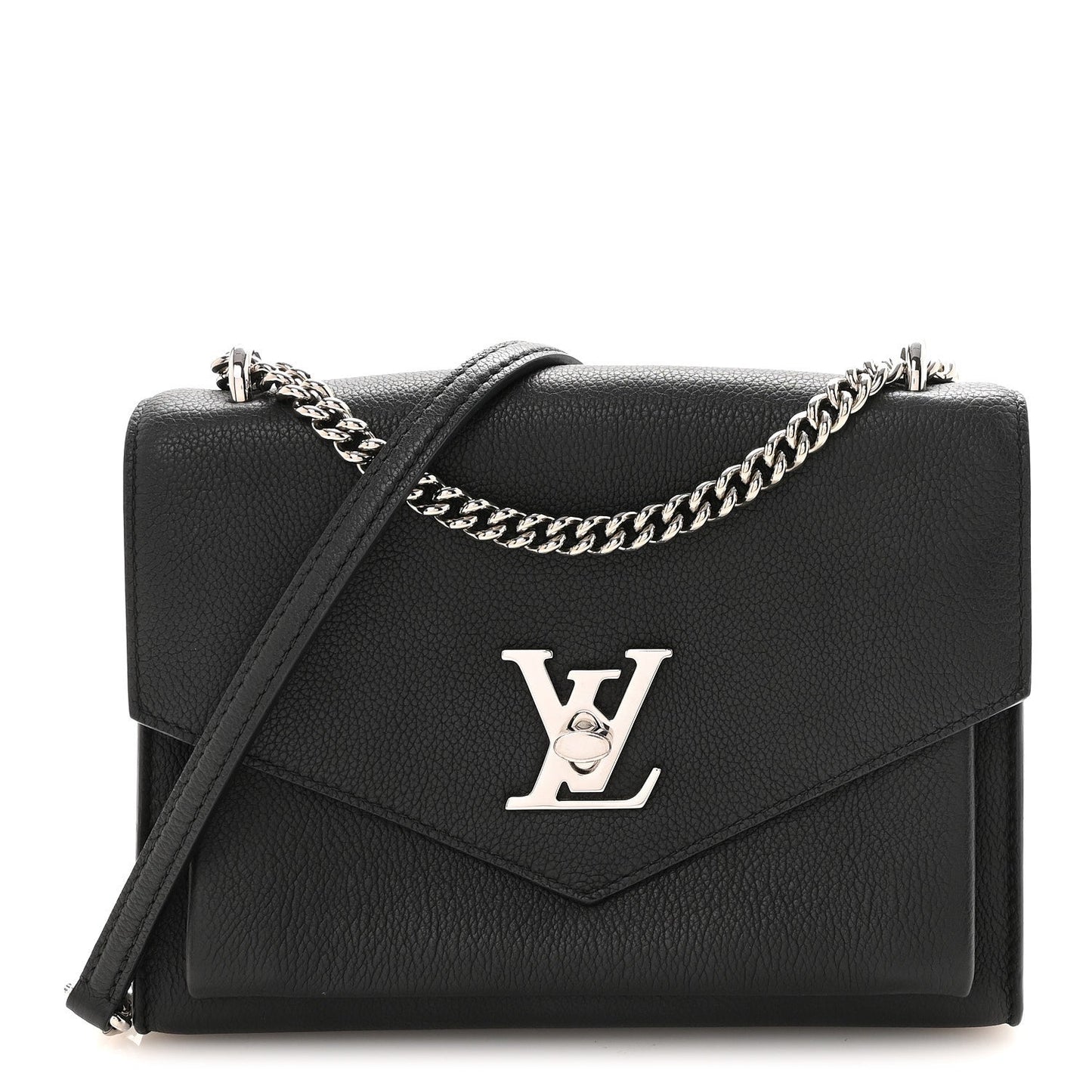 Soft Calfskin My Lockme Chain Bag BB Black