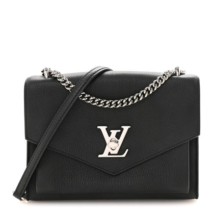 Soft Calfskin My Lockme Chain Bag BB Black