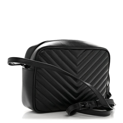 Calfskin Matelasse Monogram Monochrome Lou Camera Bag Black