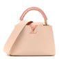 Taurillon Ostrich Capucines BB Powder Pink Beige