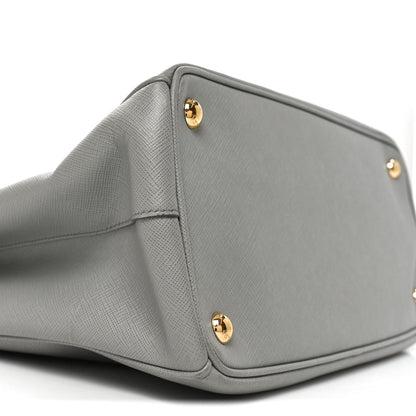 Saffiano Medium Galleria Double Zip Tote Marmo