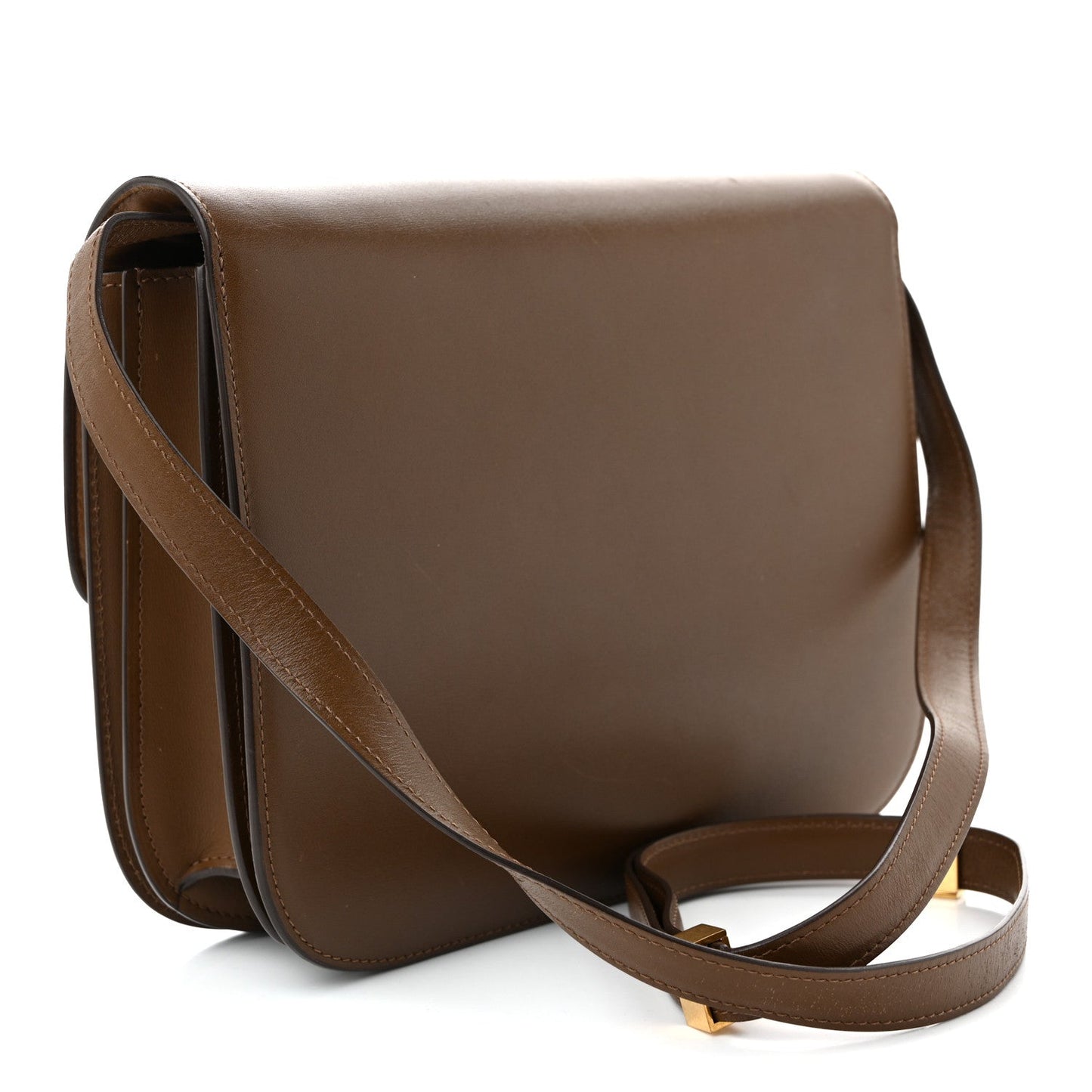 Box Calfskin Medium Classic Box Flap Bag Camel