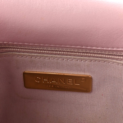 Lambskin Quilted Medium Chanel 19 Flap Light Pink
