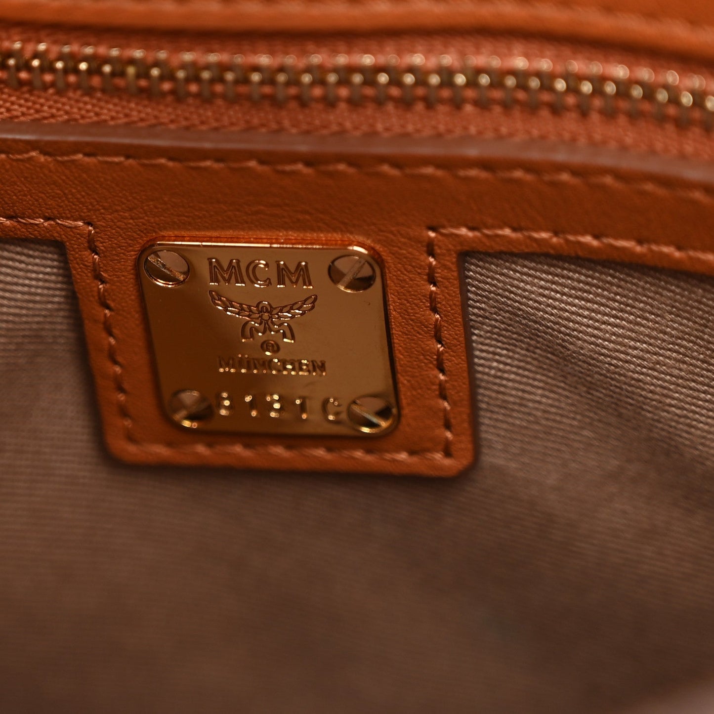 Calfskin Ottomar Monogram Essential Bucket Bag Cognac