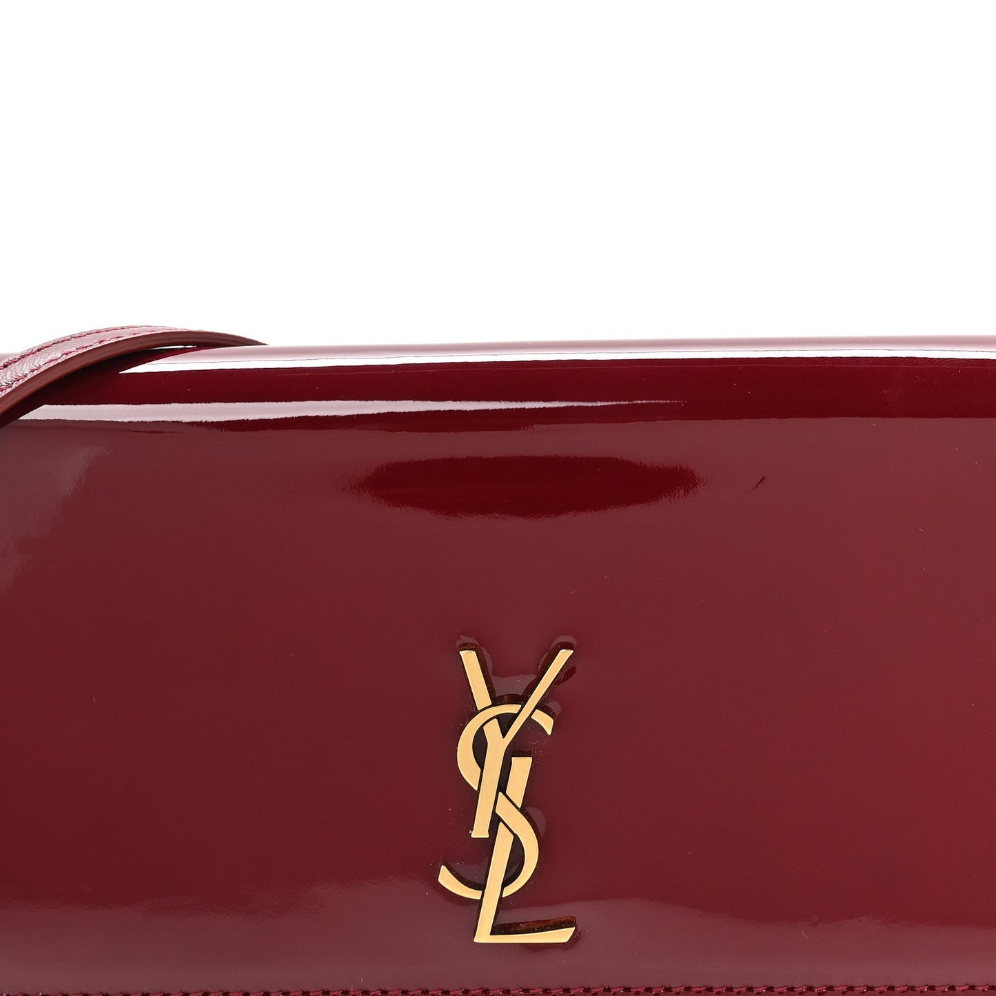 Patent Monogram Phone Holder Crossbody Chataigne