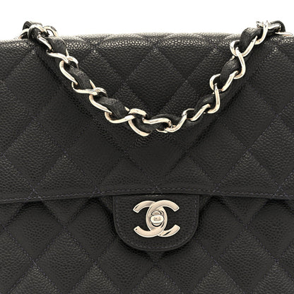 Caviar Jumbo Single Flap Black