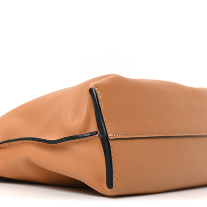 Calfskin Mini Flamenco Knot Clutch Warm Desert