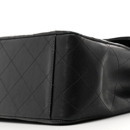 Lambskin Quilted XL Jumbo Single Flap Black