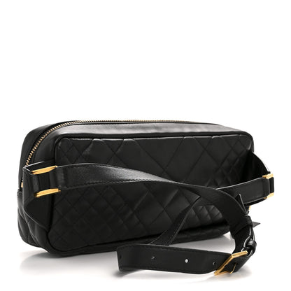 Nappa Barocco Quilted Vanitas Medea Belt Bag Black Red White