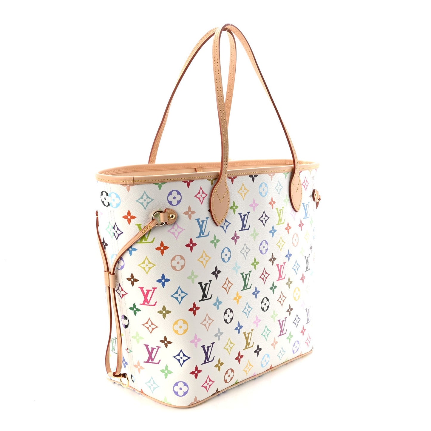 LV X TM Monogram Multicolor Neverfull MM White