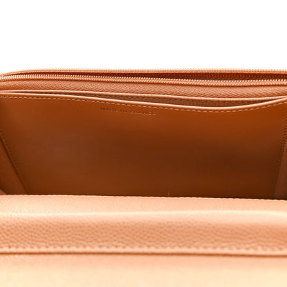 Caviar Quilted Wallet on Chain WOC Dark Beige