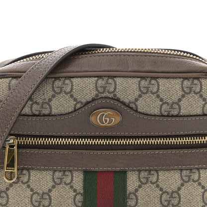 GG Supreme Monogram Web Mini Ophidia Shoulder Bag Brown