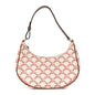 Canvas Calfskin Ava Triomphe Shoulder Bag Red