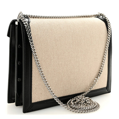Canvas Calfskin Classic Monogram Cassandra Natural Black