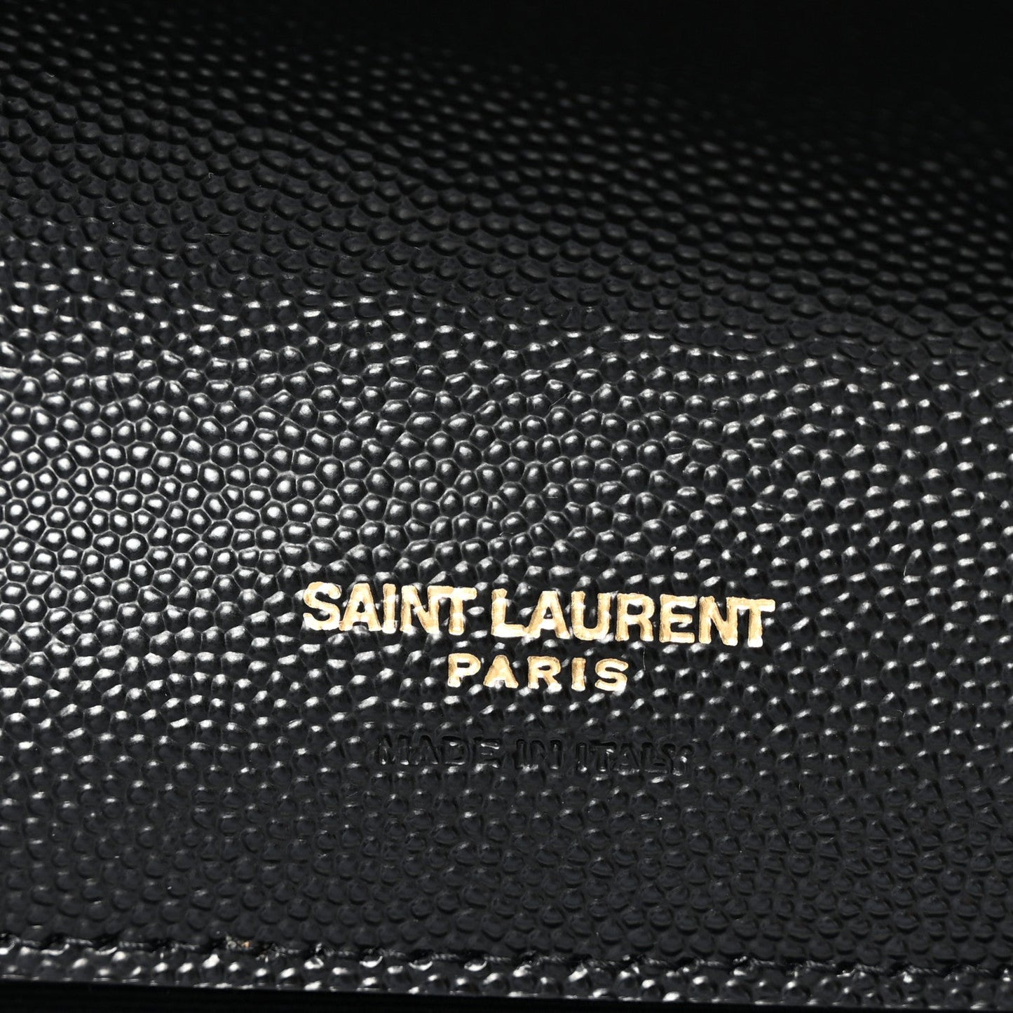 Grain De Poudre Matelasse Chevron Monogram Envelope Clutch Black