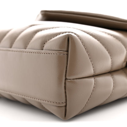 Calfskin Y Quilted Monogram Toy Loulou Crossbody Bag Taupe