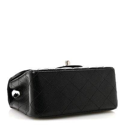 Caviar Quilted Mini Square Flap Black